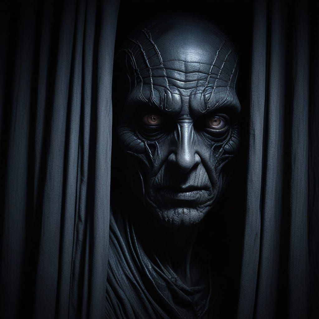 Macabre Figure in Dark Surrealism