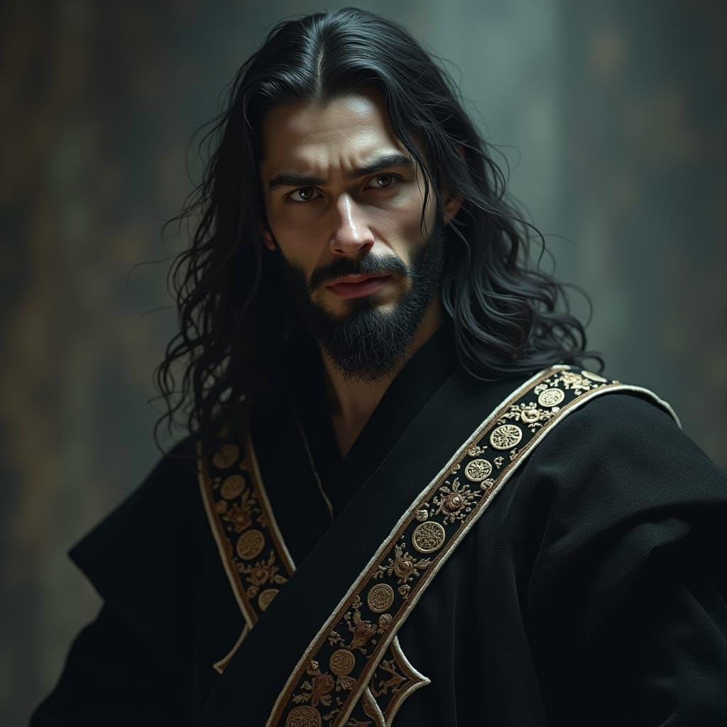 Mystical Vampire Priest in Dark Fantasy Style