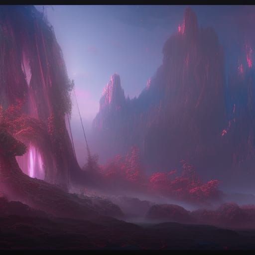 Fantastical Conscious Creator in Detailed Matte Painting