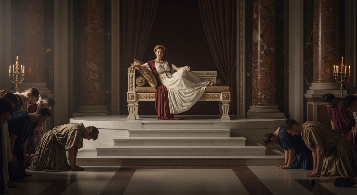Majestic Roman Empress in Imperial Palace