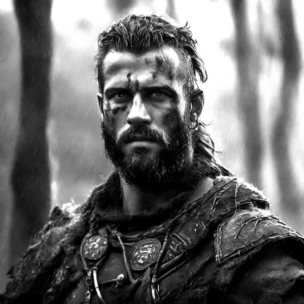 Viking Warrior in Norse Mythology Style