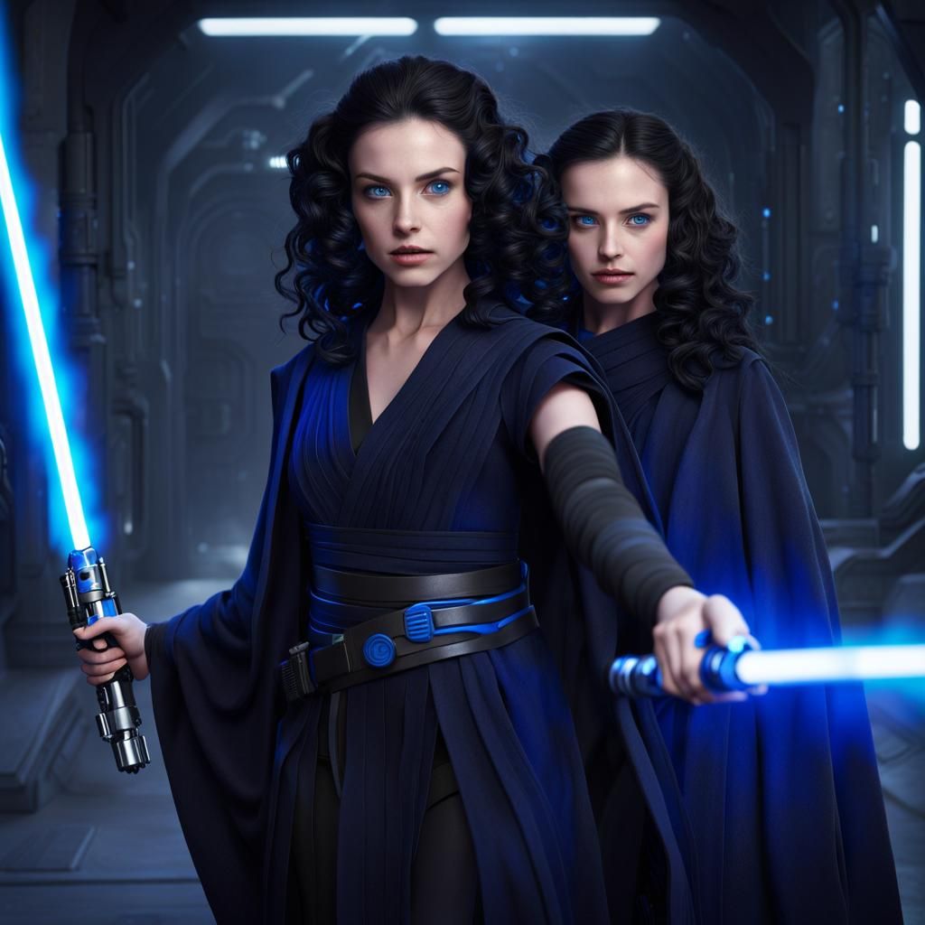 Jedi Master Teaches Apprentice, Digital Art