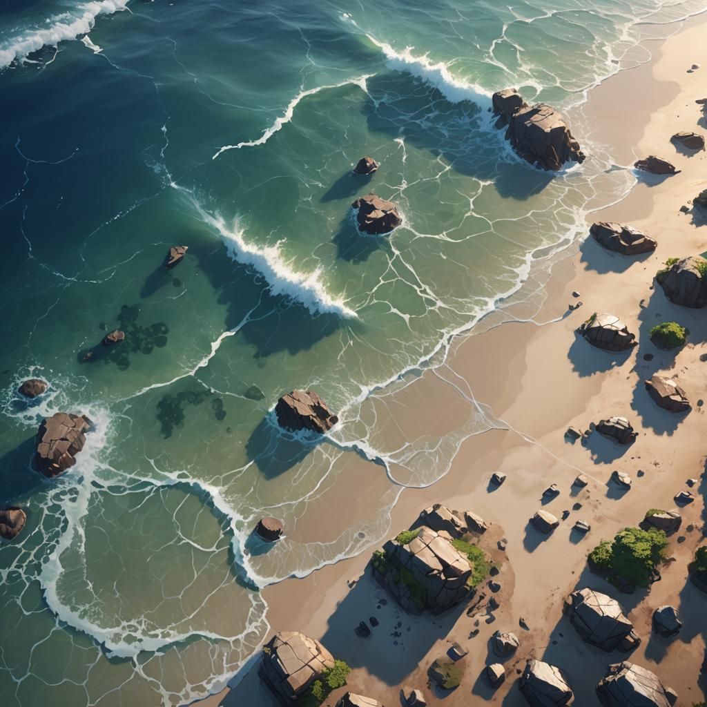 Anime Sea Art Inspired by WLOP in 8k