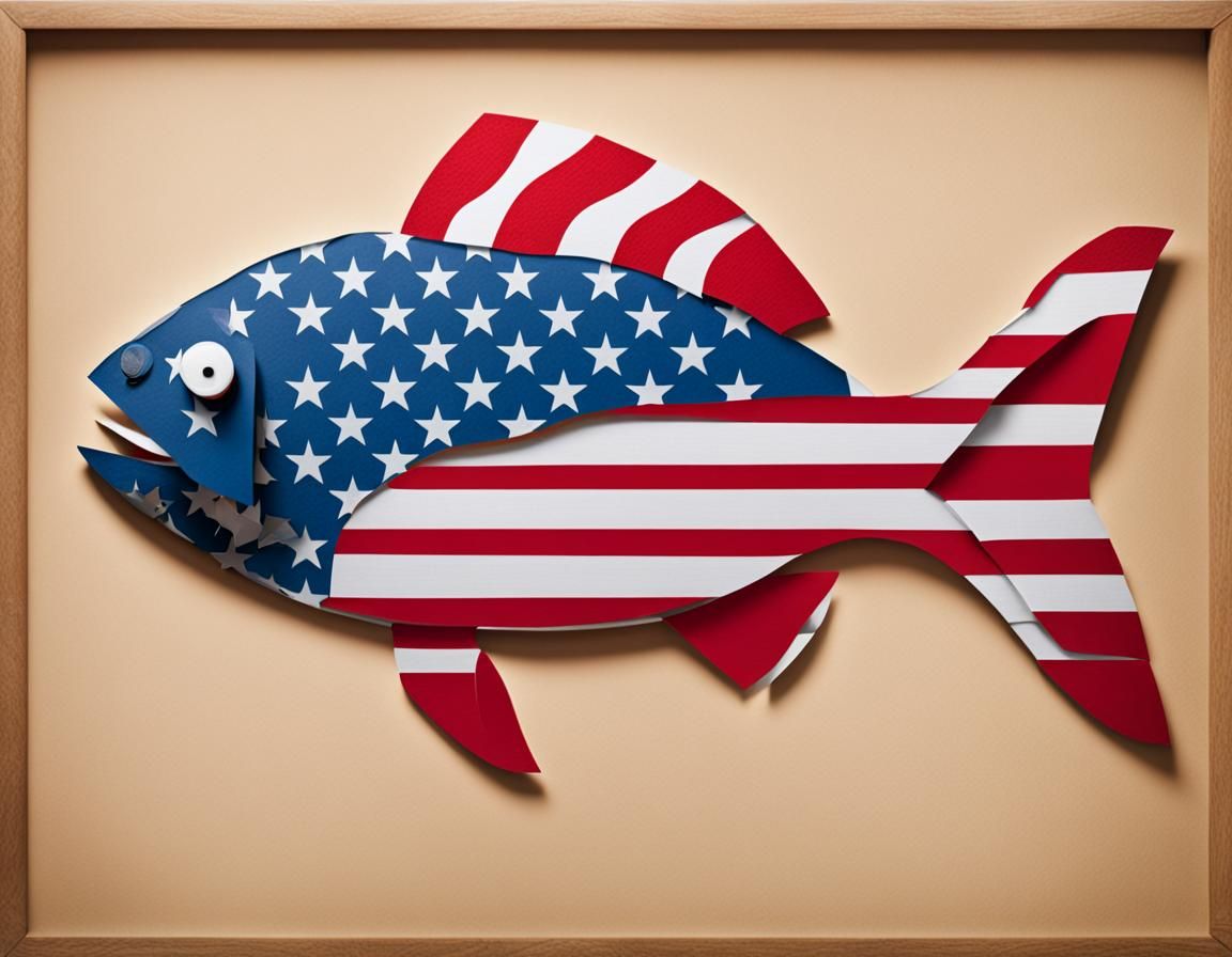 United States Map Fish: Digital Rendering