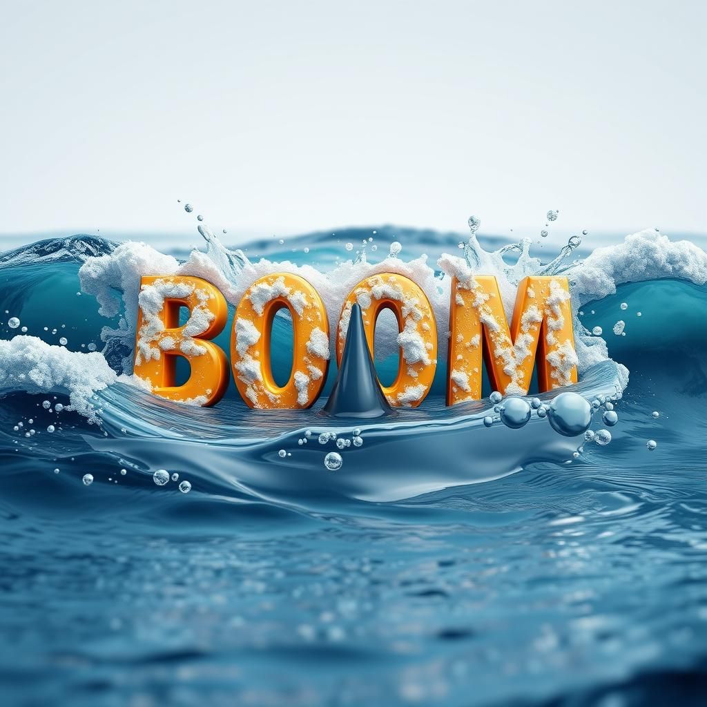 Ocean Drop Creates Big Waves With Splash