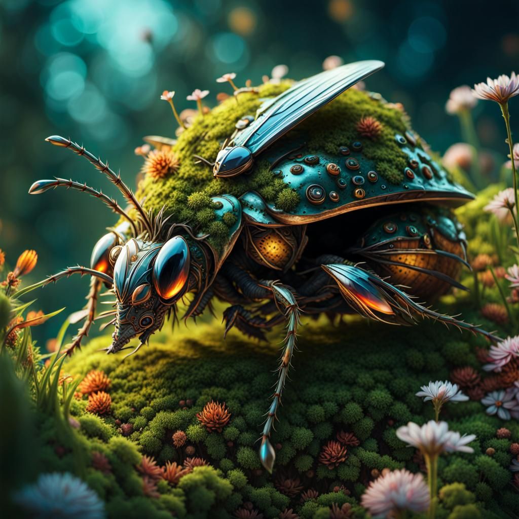 Bug's Eye View of Anthill in Fantasycore Art