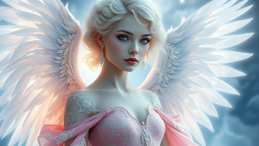 Ethereal Fantasy Goddess in Cyberpunk Style