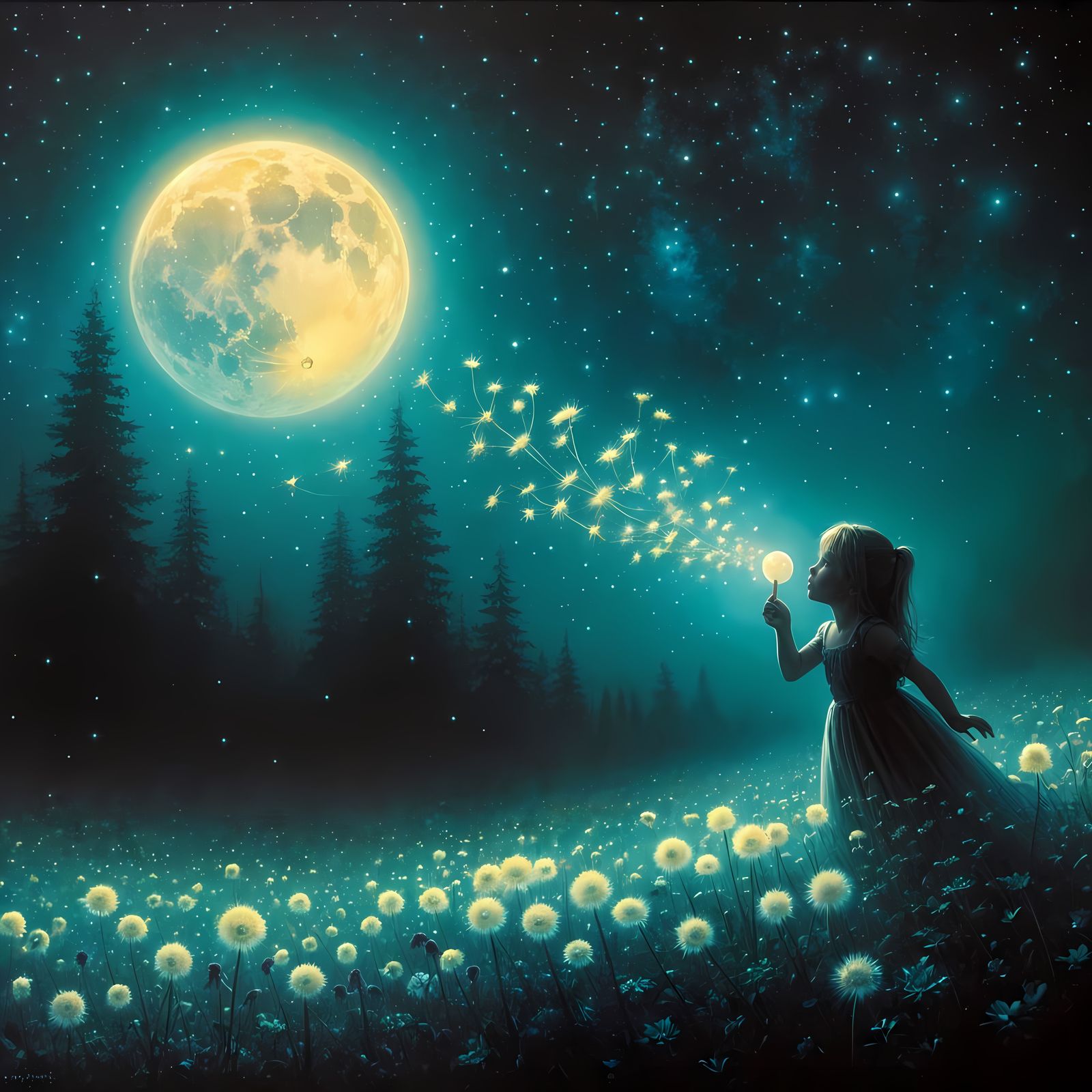 Lune pissenlits