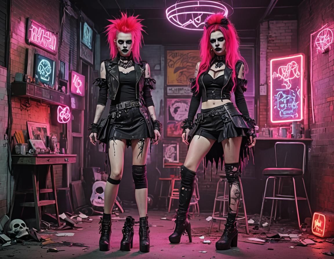 Hyperrealistic Beautiful Ghost in Gothic Punk Style