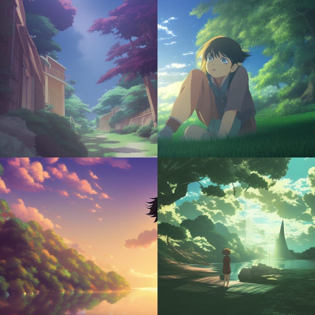 Anime Key Visual Inspired by Studio Ghibli