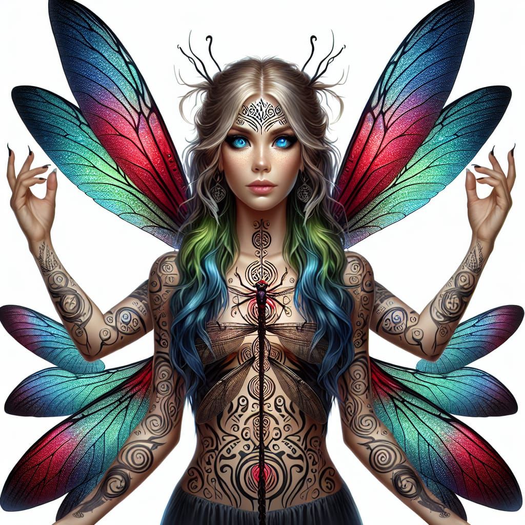 a four-armed ethereal female fairy shaman