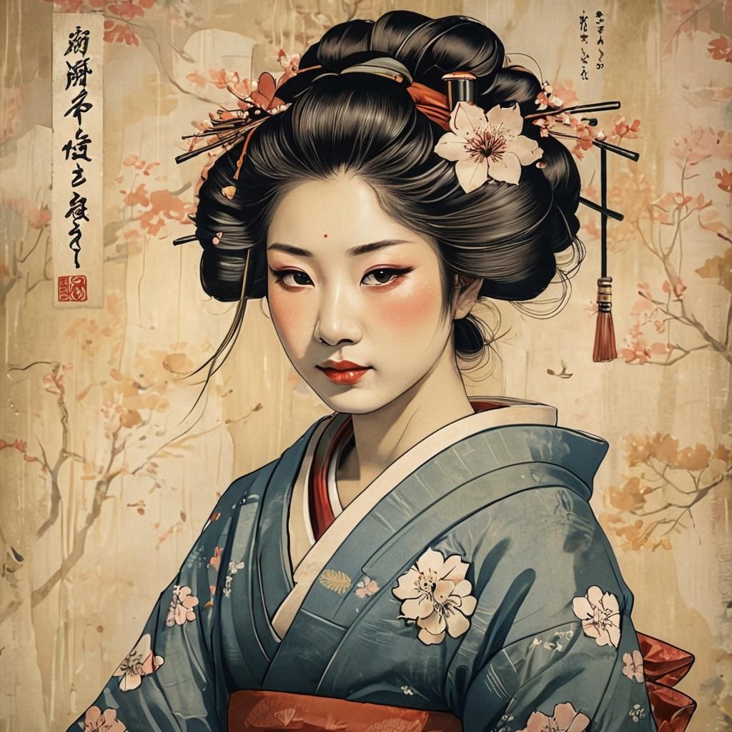 Ukiyo-e Geisha