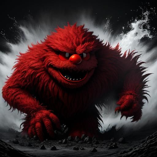 Macabre Evil Elmo: A Sesame Street Nightmare