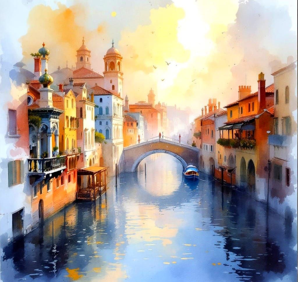 Venice in Golden Impressionist Light