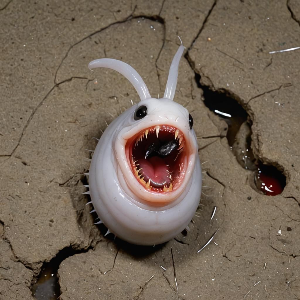 Creepy Cute Rabbit Leech Hybrid Creature
