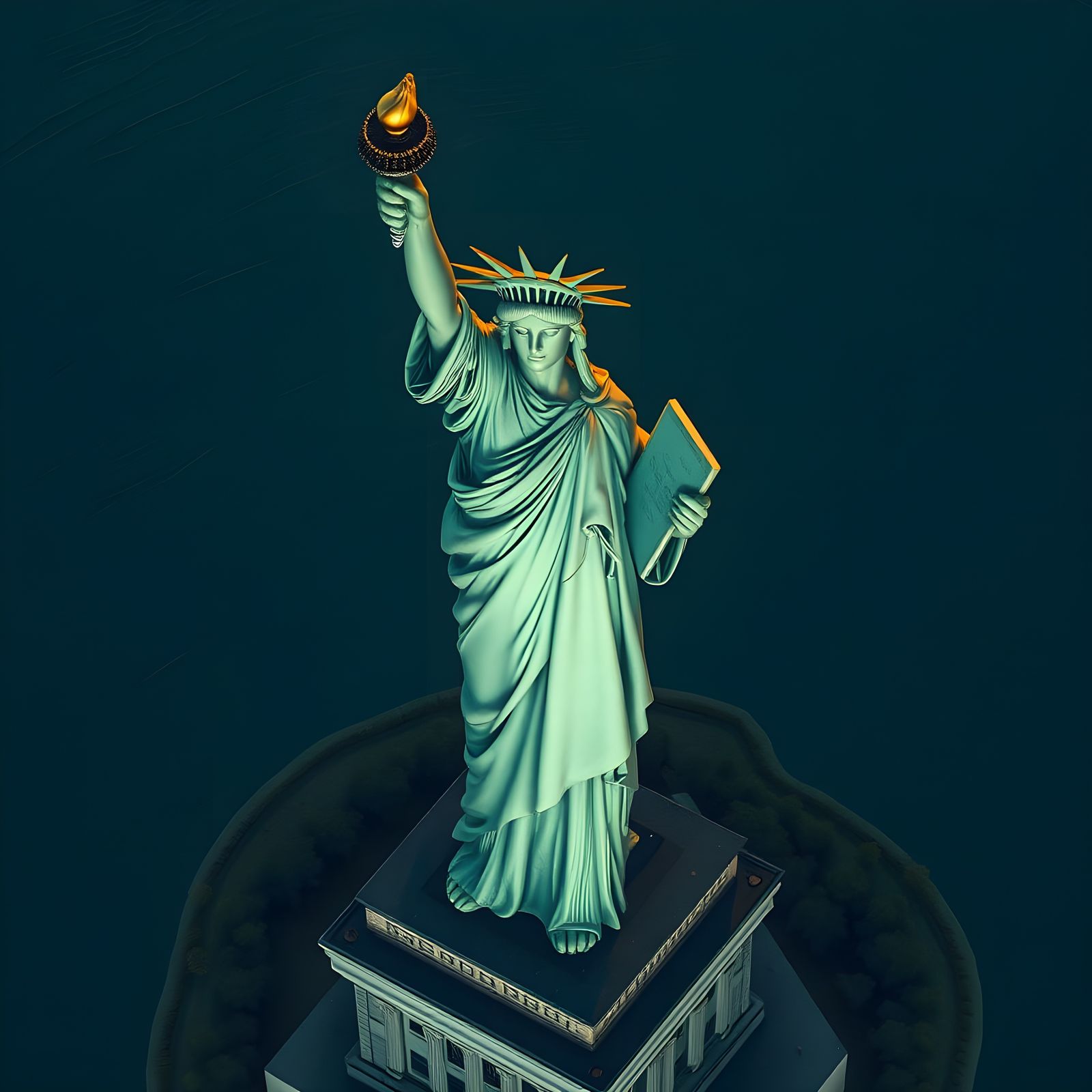 Statue of Liberty: Bird's Eye View