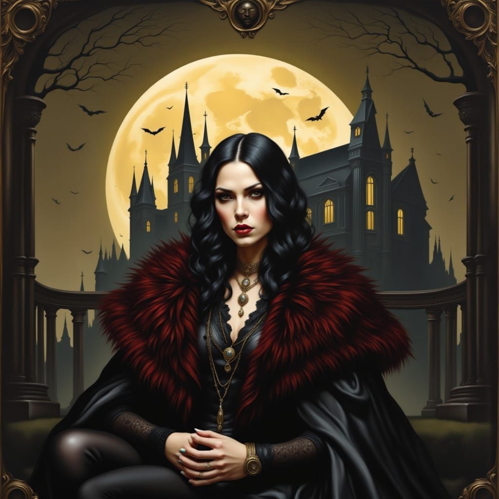 Gothic Beauty in Haunted Splendor