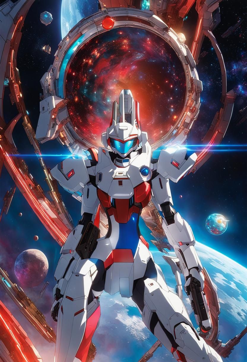 Nintendo Switch Girl in Space Armor, Anime Style