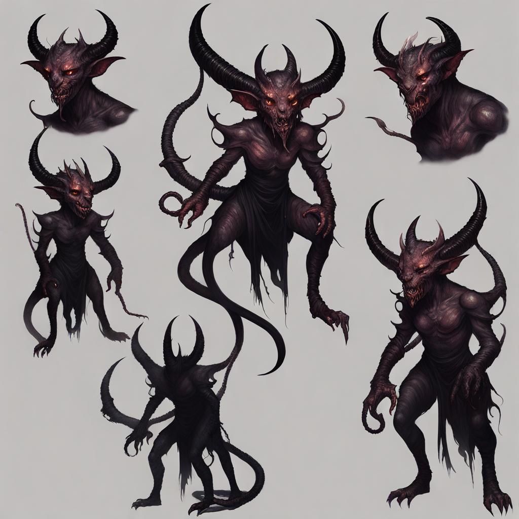 Abyssal Tieflings: Ethereal Fantasy of Infernal Heritage