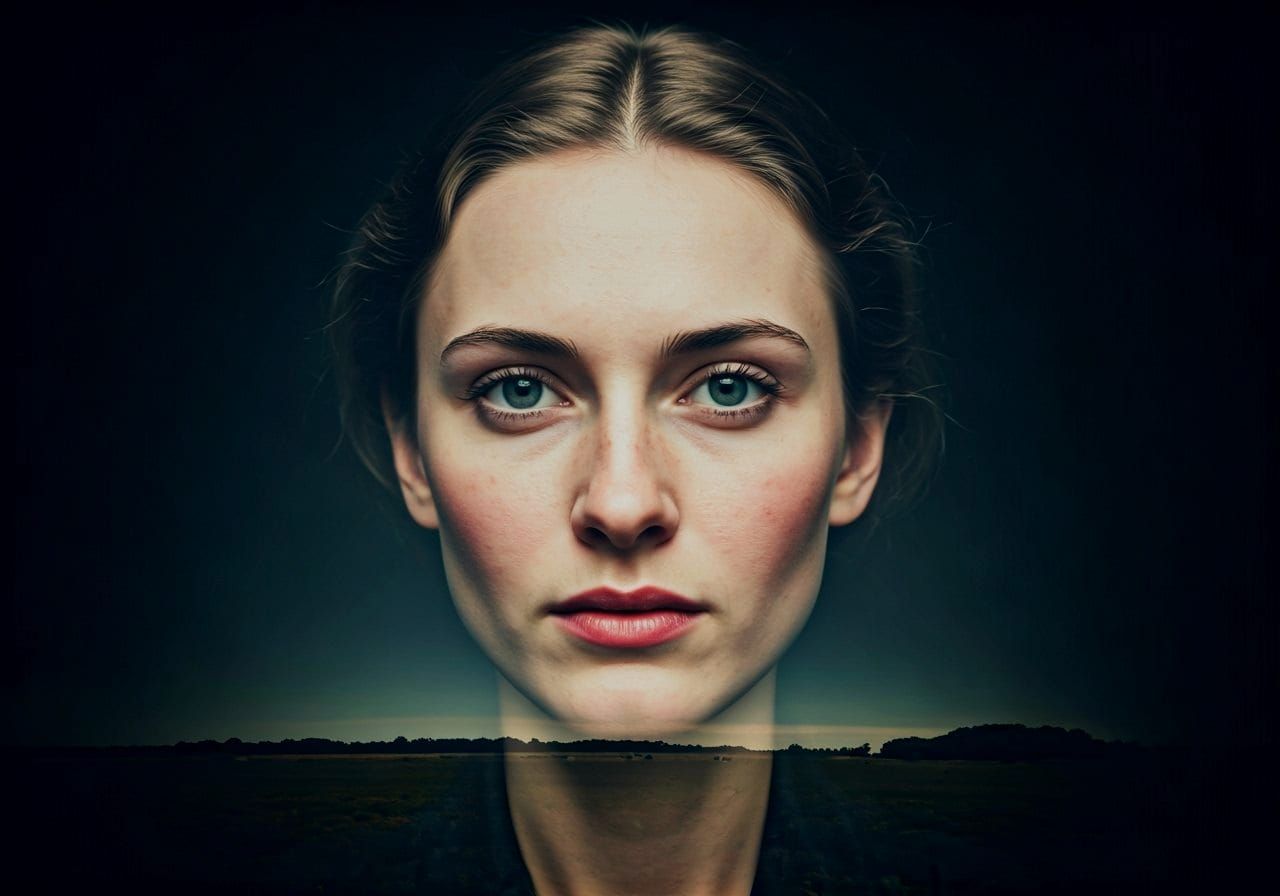 Vintage Double Exposure Photography of Nostalgic Memoryscape