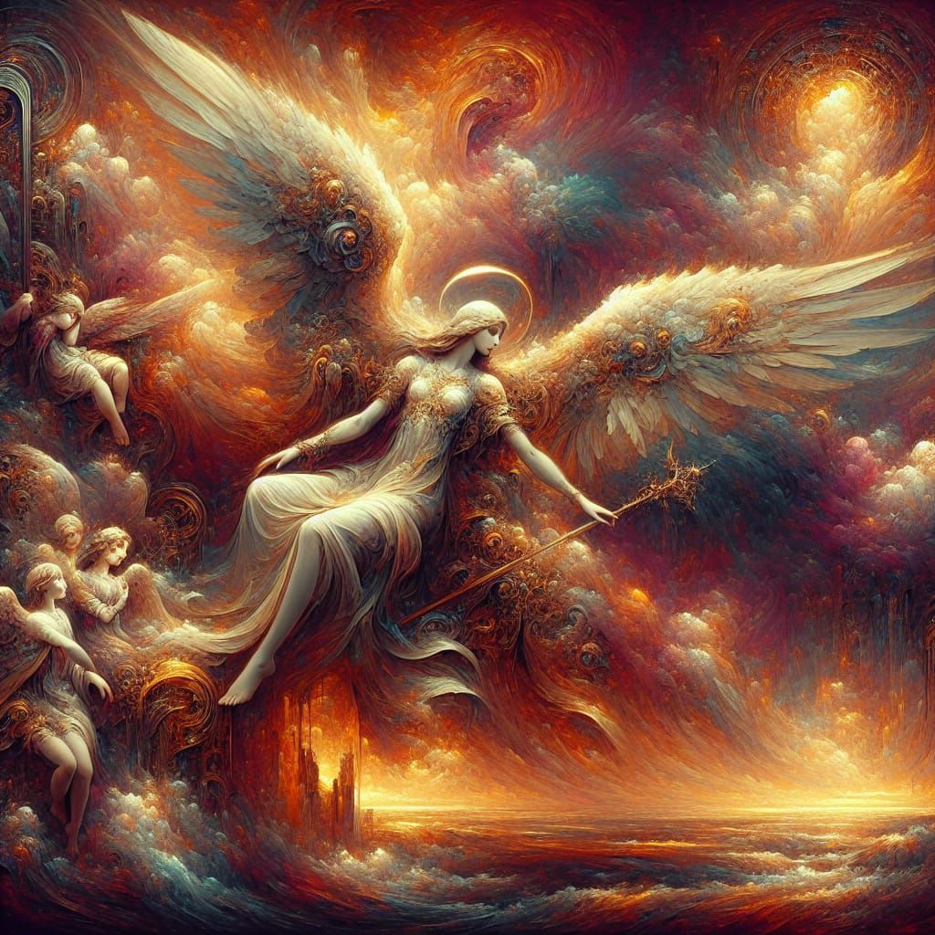 Archangel Raguel: Justice and Harmony in Fantasy Art