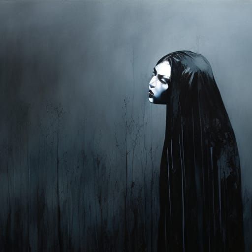 Ethereal Portrait in Darkness