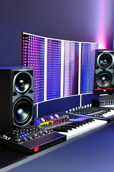 DJ Brian's Intergalactic Techno Studio in 3D