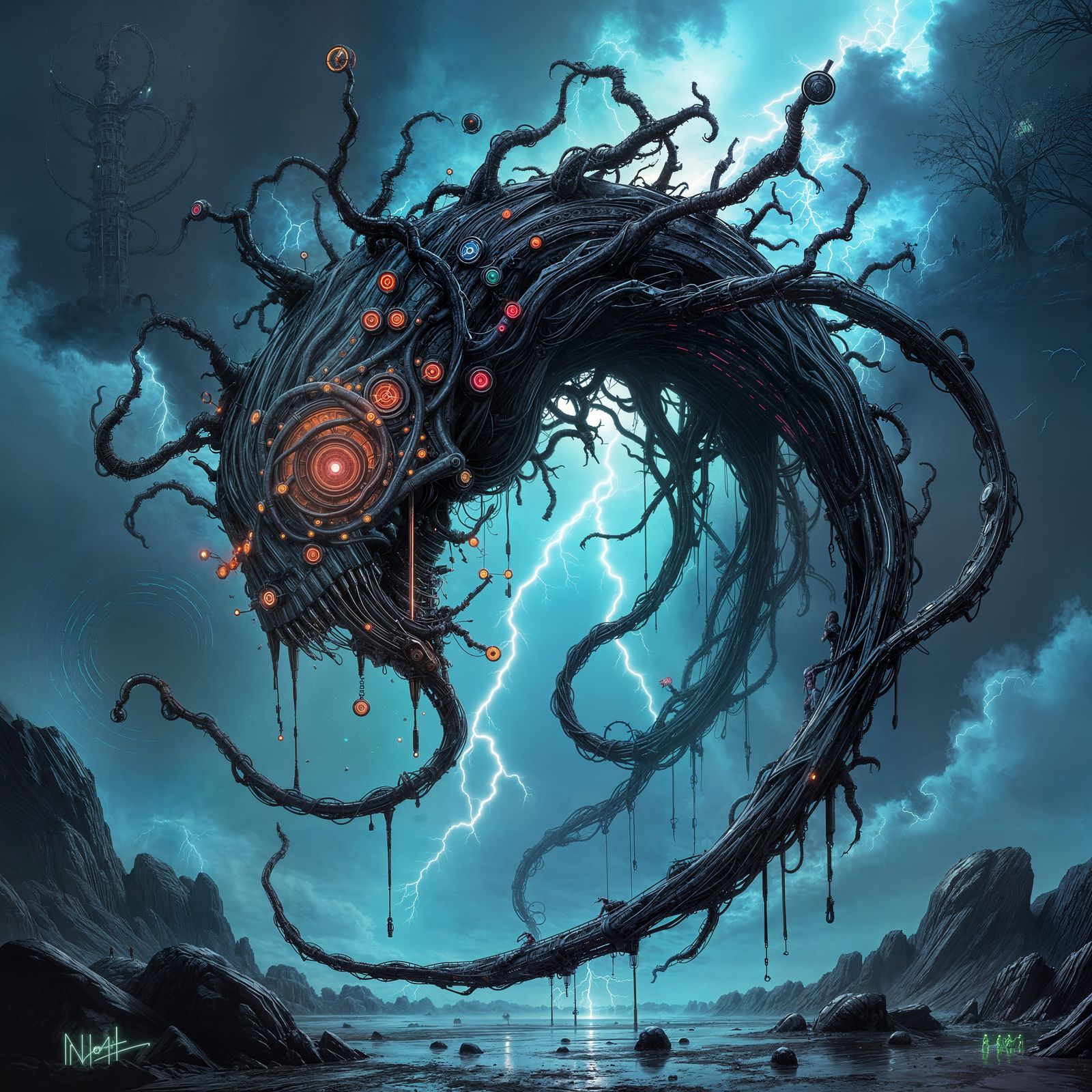 4Cs Marketing Concept Art in Steampunk Zombiecore Style