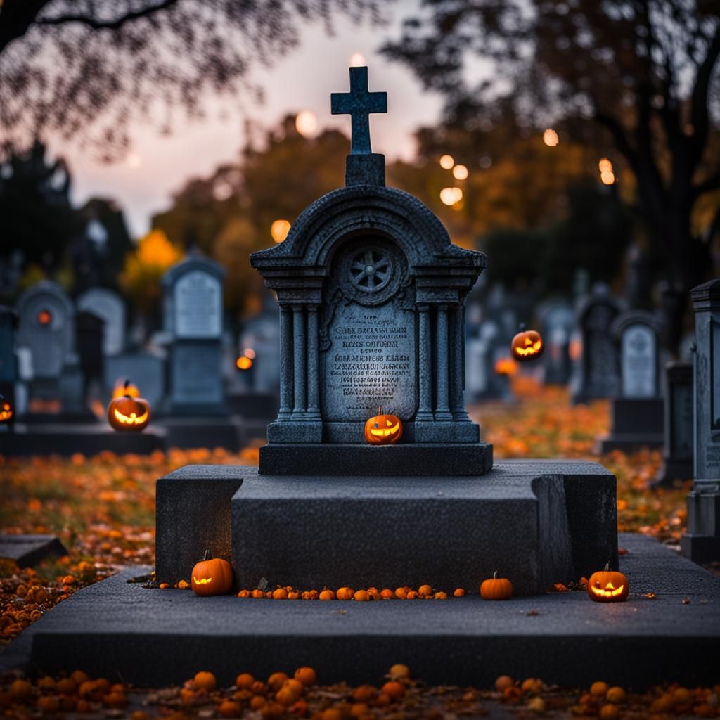 Halloween Cemetery at Night: Professional Photography