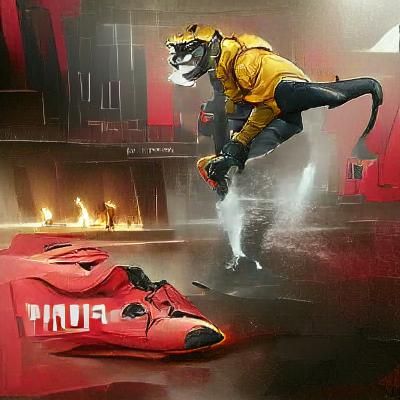Puma as Firefighter: Digital Concept Art