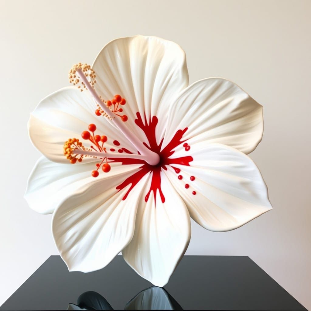 Vibrant Hibiscus Blooms in Polka Dots