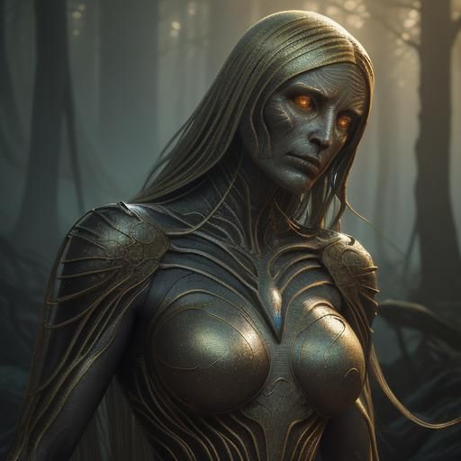 Ethereal Transformation: Art Nouveau Concept Art