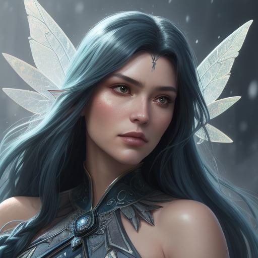 Fairy Woman on Horseback in Hyperdetailed Digital Art