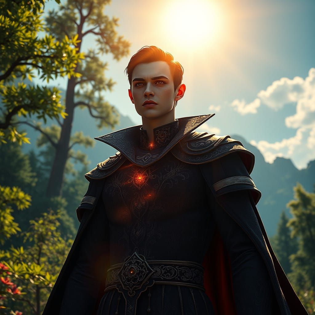 Ethereal Vampire Radiates in Golden Sunlight