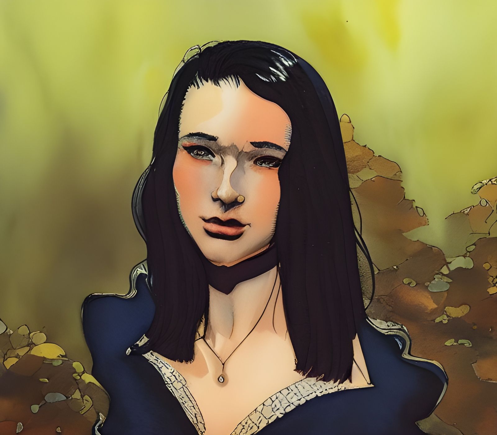 Smirking Girl: Hyperrealistic Watercolor Concept Art