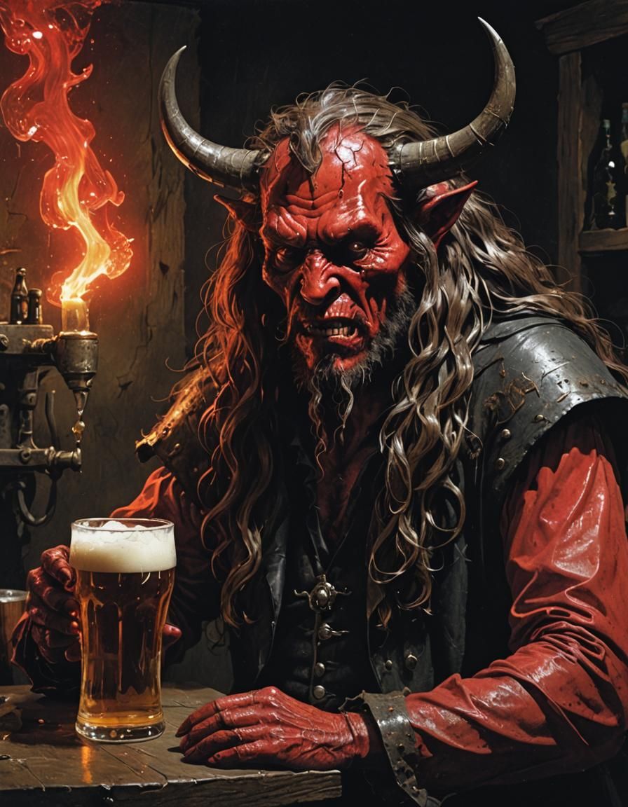 Sketchlab, wet brush,
Evil long haired (red devil:1.3) drinking (beer:1.5).
Dave McKean/Salvator Rosa; filmic, vortici...