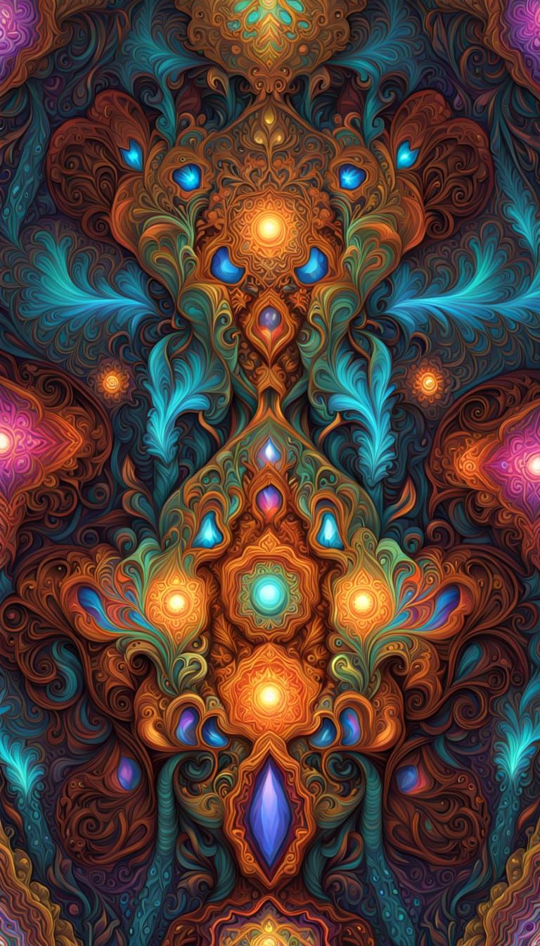 Surreal Frequency Visualization in Bismuth Hues with Hyperde...