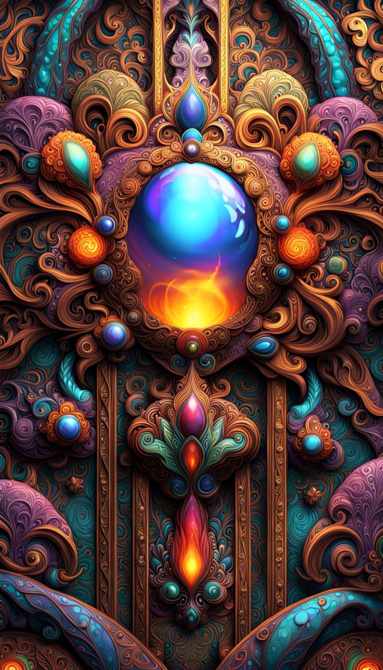 Surreal Bismuth Art in Hyperdetailed Chrome