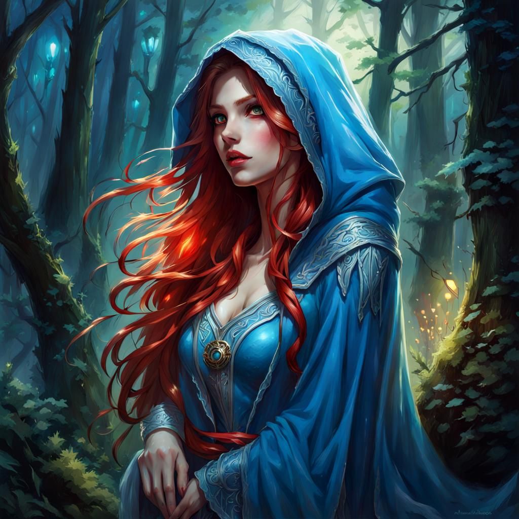 Ethereal Enchantress in Forest Splash Art
