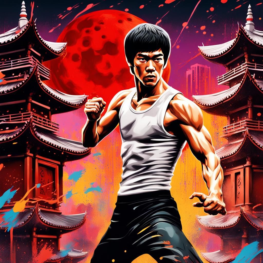 Bruce Lee vs Cyborg Ninjas: Futuristic Dojo Fight
