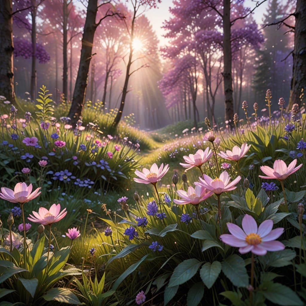 Spring Forest Sunrise
