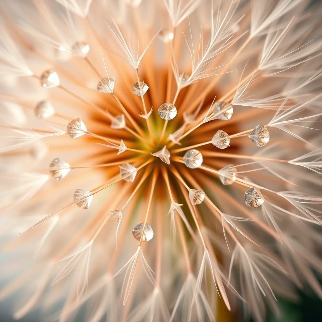 A dandelion seed head