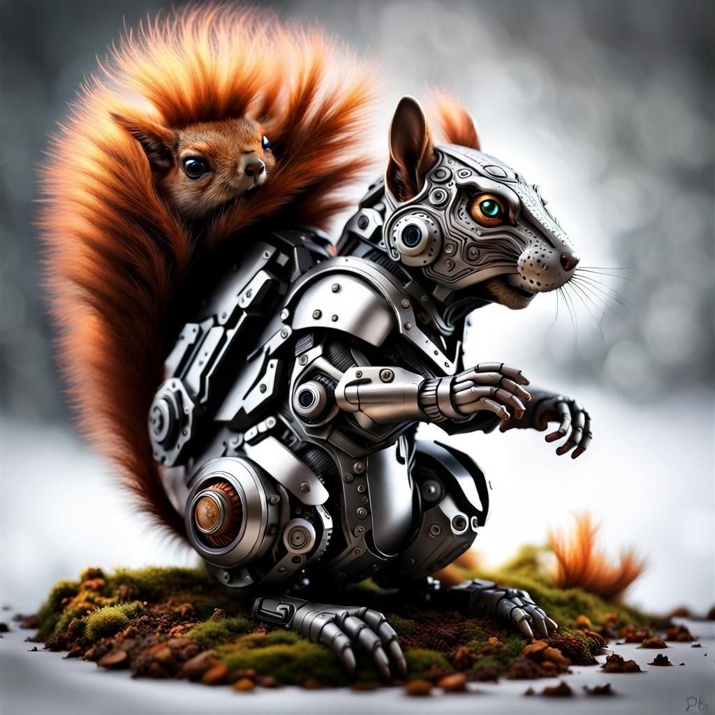 Robo squirrel and friend