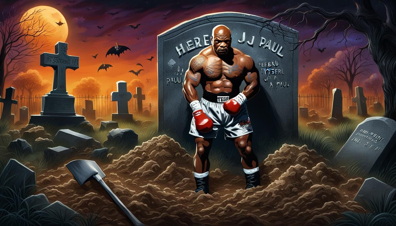 Mike Tyson Digs Grave in Spooky Graveyard