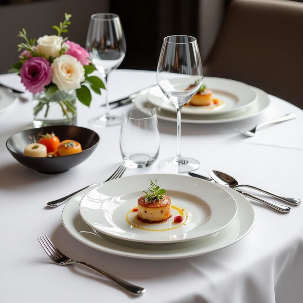 Luxurious Private Dining Experience in Photorealistic Style