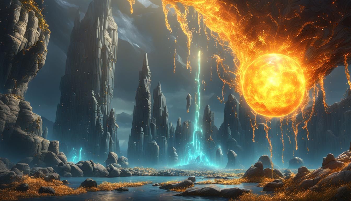 Magical Citrine Gemstone with Ethereal Aura