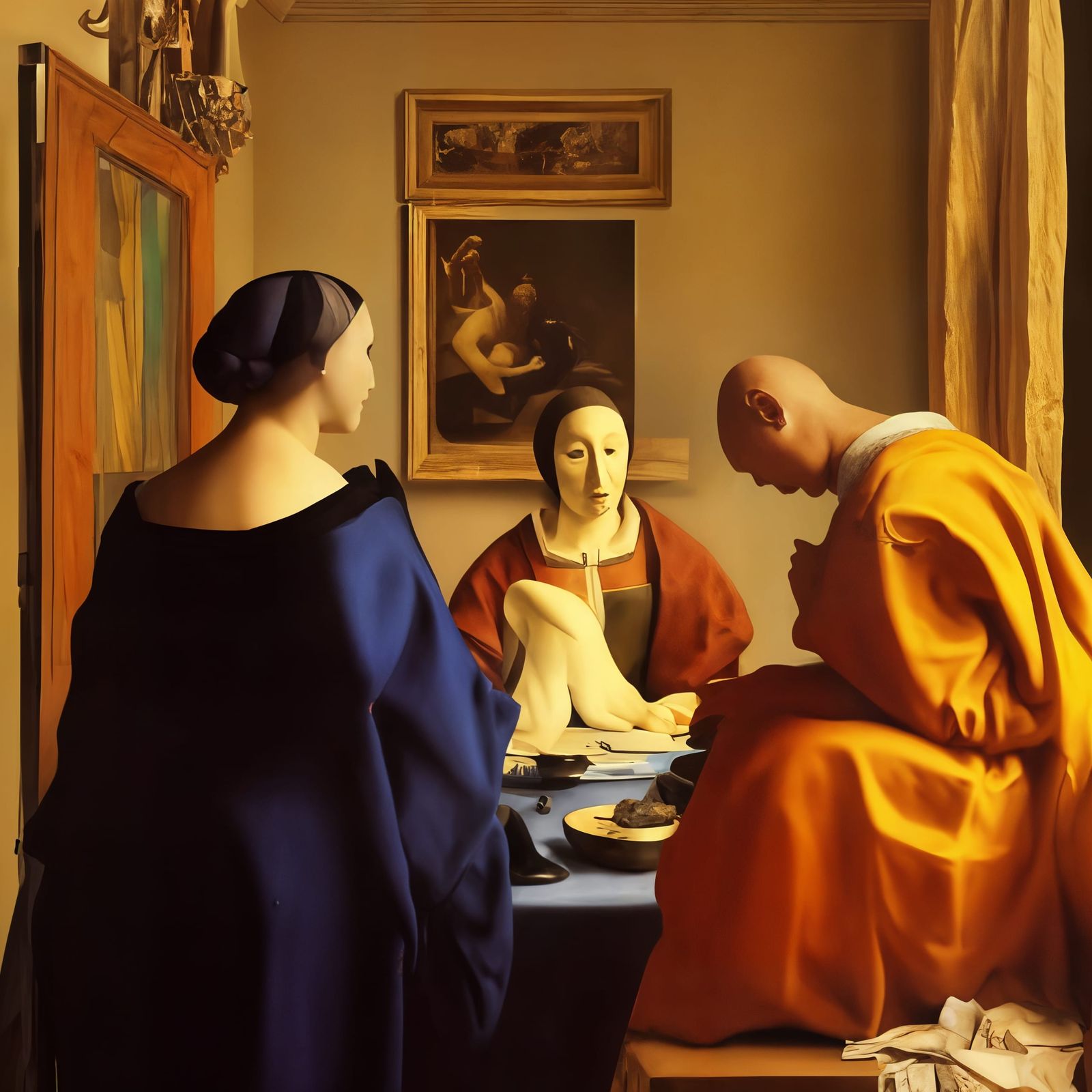 The Monk has nicer Dress than the Sisters - and they're quie...