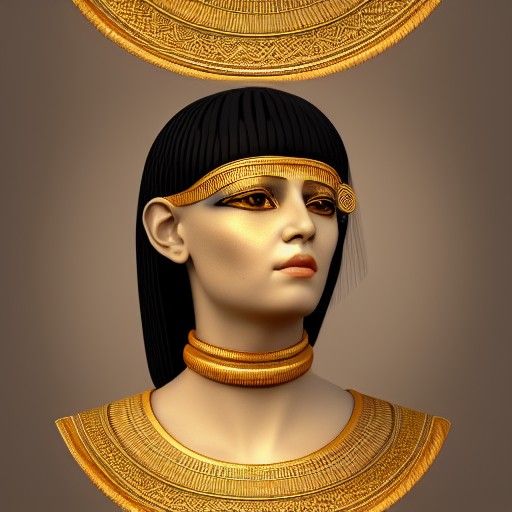 Cleopatra Portrait in Baroque Art Nouveau Style
