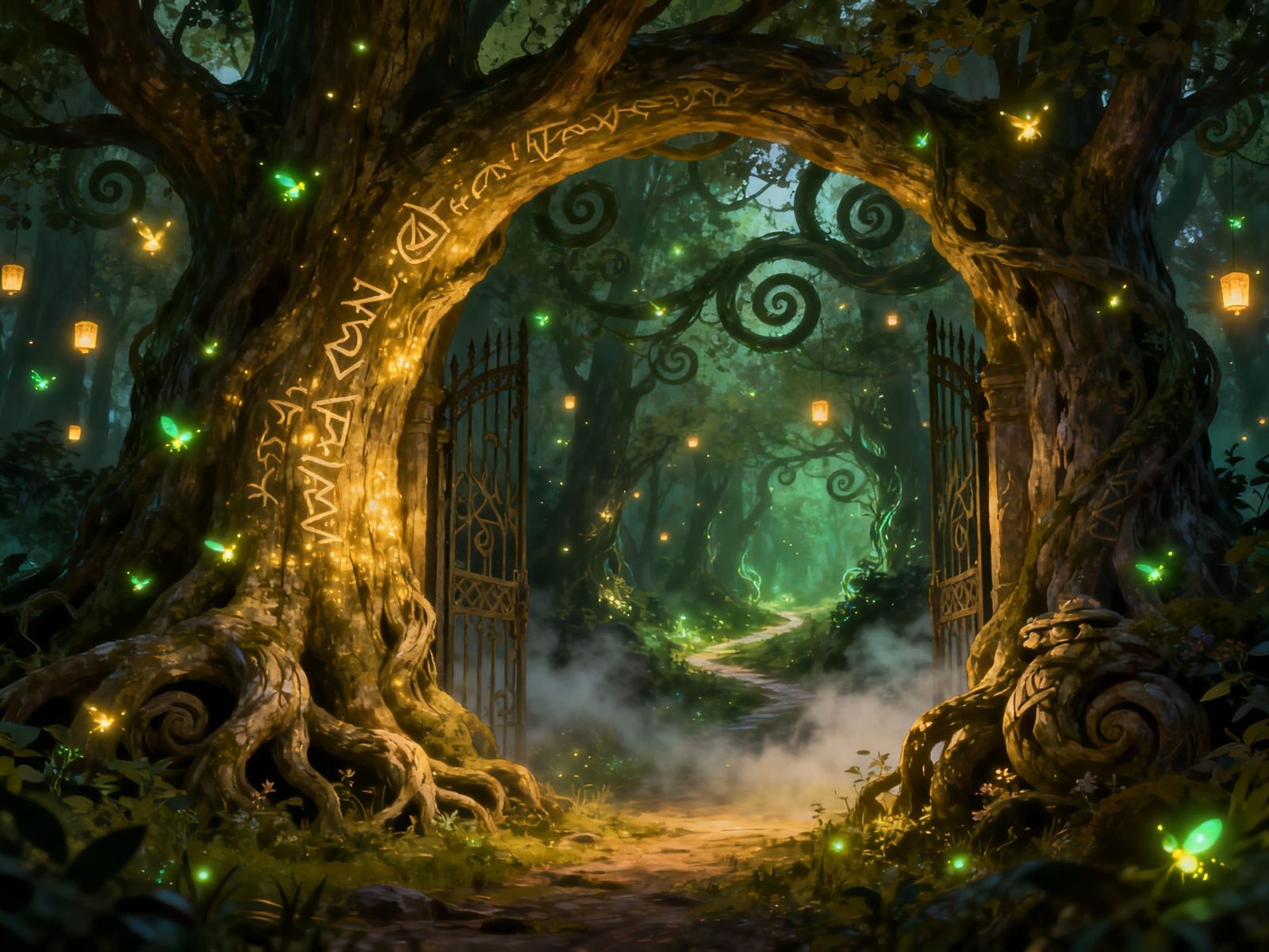 Ancient Tree Archway to a Magical Realm