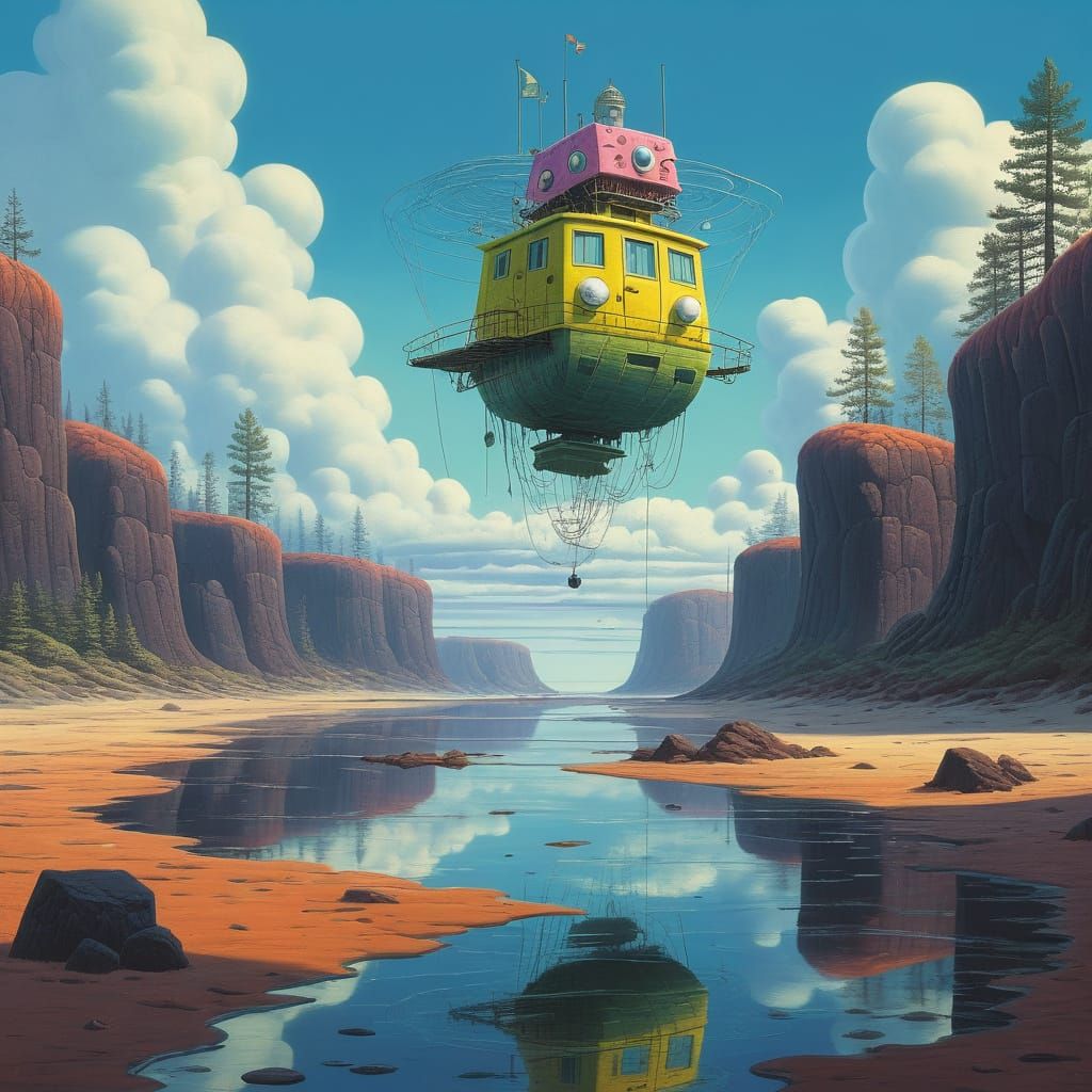 SpongeBob SquarePants in Epic Bikini Bottom Landscape